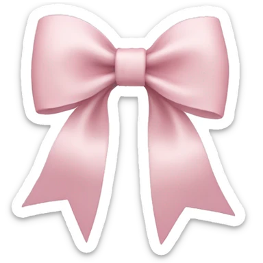 light pink bow  sticker