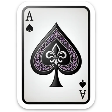 playing card ace of spades sticker