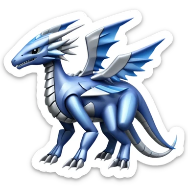 Futuristic Cool Cute Edgy Shiny Digimon-Dialga-Palkia-hybrid full body sticker