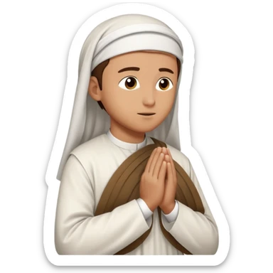 Make a person praying in Islam religion make it face sideways sticker