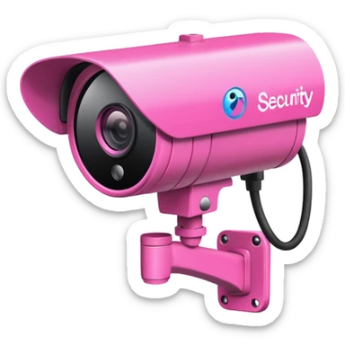 Security Camera pink with graffity sticker
