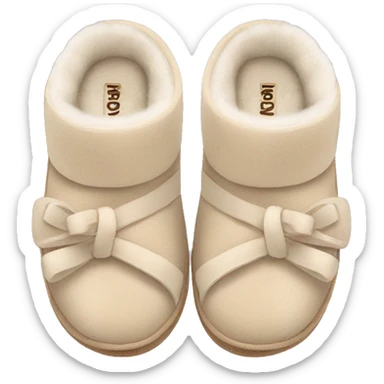 pastel beige cute ugg slippers sticker
