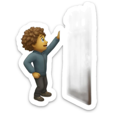 knocking door sticker