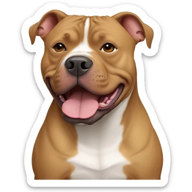 Light brown American bully pit bull sticker