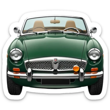 1977 Mgb roadster British racing green chrome bumper buiscit interior sticker