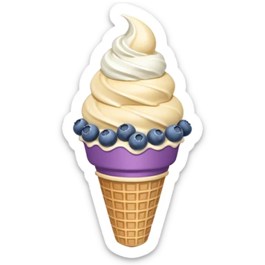 icecream-cone-blueberries sticker