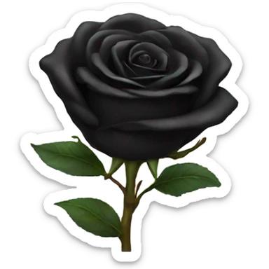 Black rose sticker