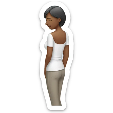 woman with back pains sticker