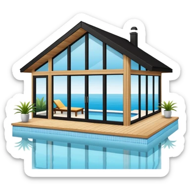 pool house sticker