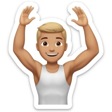 motivated person with arms raised in triumph sticker