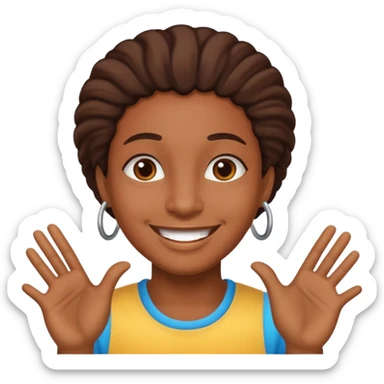 smiling Caribbean person emoji sticker