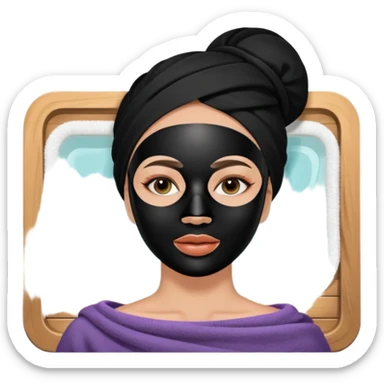Lady  black face mask spa beauty full face relaxing sticker