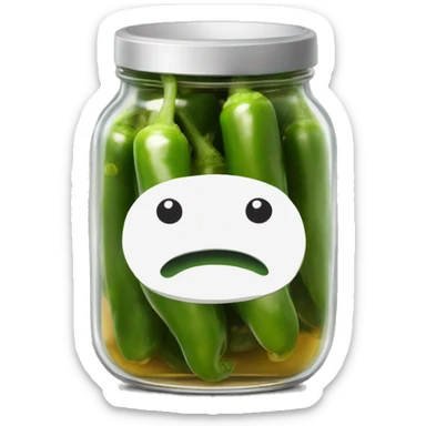 jar of pickled jalapenos sticker