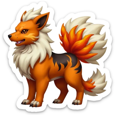 Houndoom-Arcanine-Pokémon-Fakémon-hybrid-creature sticker