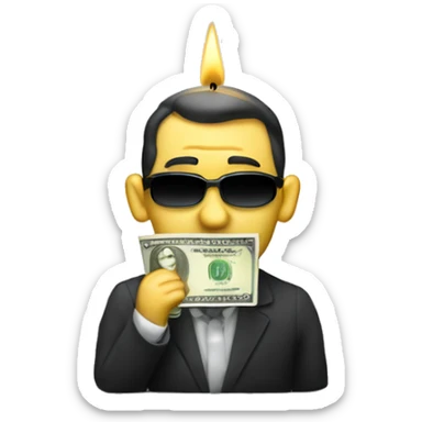 a money trader stalker candle that want make money using every binocular  sticker