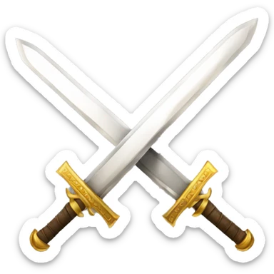 Two Swords Golden and Palm In the middle sticker