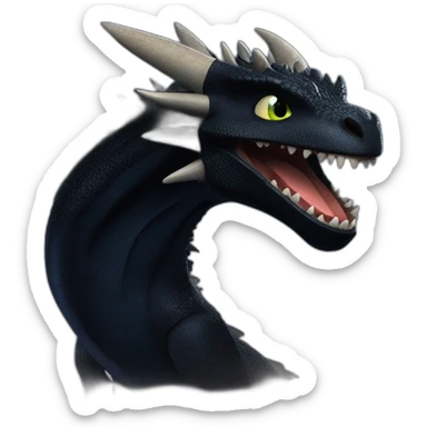 Dragón negro furia nocturna how to train your dragon sticker