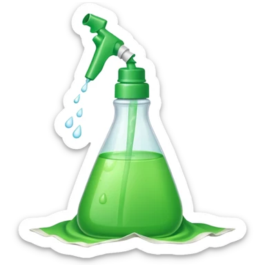 cleaning product and rag sticker