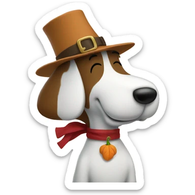 Happy thanksgiving snoopy  sticker