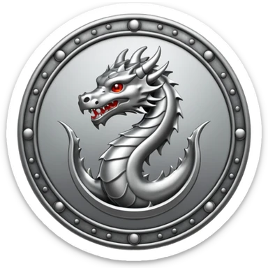 Dragon crest/brosch in a circle sticker
