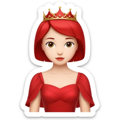 Short hair princess in red sticker