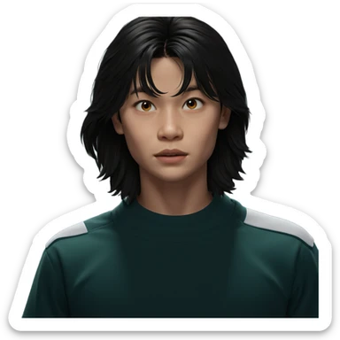 realistic portrait of a boy sticker