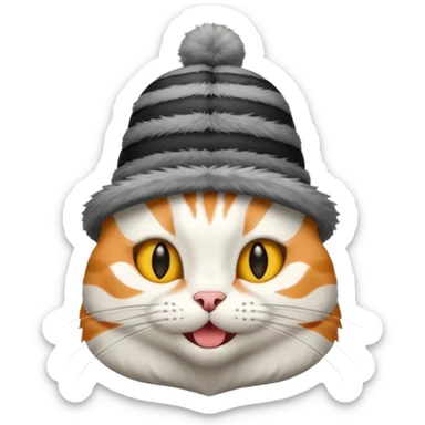 Cat in the hat sticker