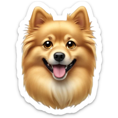spitz dog golden sticker