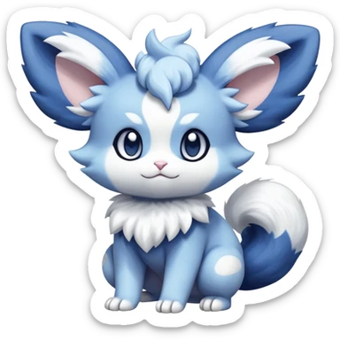 Meowstic-Minccino-Espurr-Fakémon-hybrid-creature (full body)  sticker