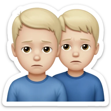 8 years old and 6 years old brothers feeling sad sticker