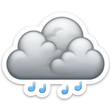 Cloudy season sticker