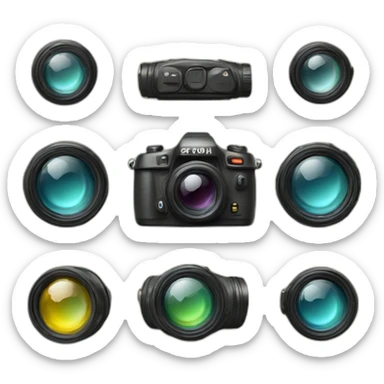 camera-lenses-and-water-gauge sticker