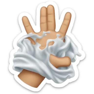 Create a emojis that illustrate of washin and drying your hands sticker