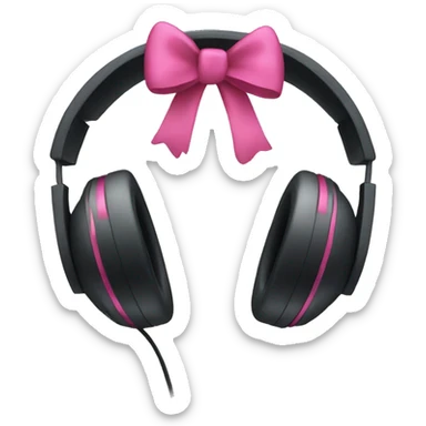 Headphones with a bow sticker