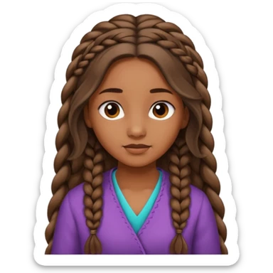 a secluded hair braid sticker