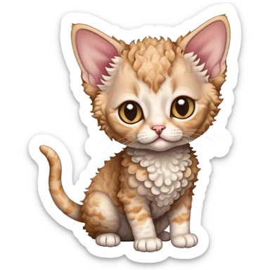 Devon Rex kitten sticker