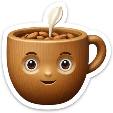 cup in a shape uf nut sticker
