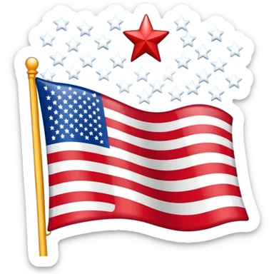 quiero un emoji del estado USA con su bandera sticker