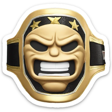 world wrestling federation champion men's title belt "TKO" sticker