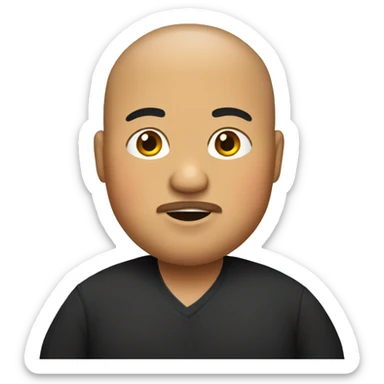 fat mexican with buzz cut  sticker