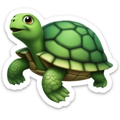Turtle on its back sticker