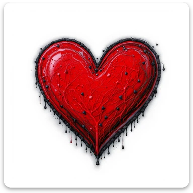 emo heart sticker