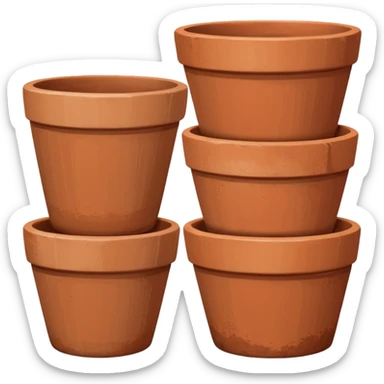 empty plant pots sticker