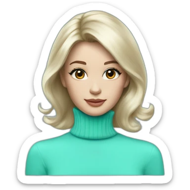tiffany blue turtleneck sticker