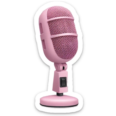 pastel pink computer microphone  sticker