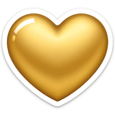 coração dourado sticker