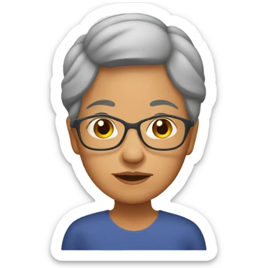 filipino grandmother emoji without glasses sticker