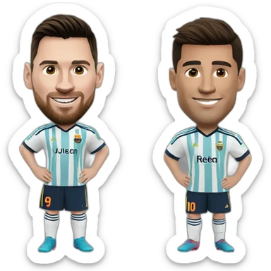 Leo messi and ronaldo sticker