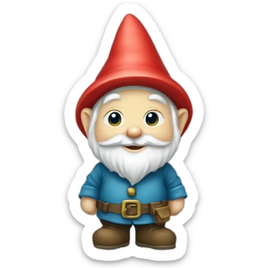 cute garden gnome sticker