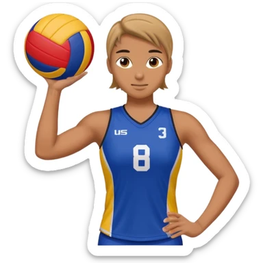 volleyball player sticker